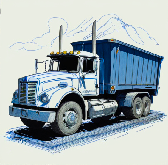 Dump truck used in Demolition or Asbestos removal